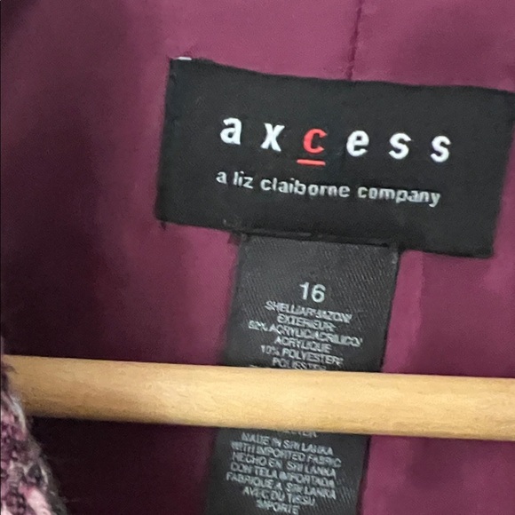 Axcess Burgundy Tweed Blazer - Picture 4 of 5